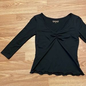 Black Crop 3/4 Sleeve